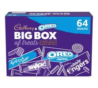 Cadbury & OREO Big Box of Treats, 64 Assorted Chocolates and Snacks, 1618 g (Pack of 1)