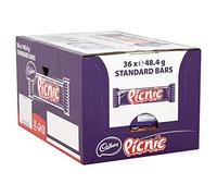 Cadbury Picnic Bar Peanut Caramel & Raisin 48g (Pack of 36)