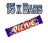 CADBURY Picnic Chocolate BAR 15 x 48.4g Stranded BAR Original