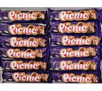 CADBURY PICNIC CHOCOLATE BARS. 18 BARS. 18x48.4g. BEST BEFORE 10/07/2025