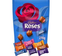 Cadbury Roses Chocolate Pouch, Assorted Miniature Chocolates for Sharing, The Perfect Christmas Treat, 270 g (Pack of 1)