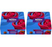 Cadbury Roses Limited Edition Festive Chocolate Tin, Assorted Miniature Chocolates for Sharing, Handpicked for You, Perfect for Sharing, 700 g (Pack of 2)