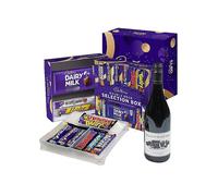 Cadbury Selection Box & Red Wine Gift Set Black