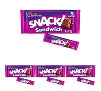 Cadbury Snack! Sandwich, Milk Chocolate Covered Biscuits, Multipack of 20 Biscuits 110 g (Pack of 1)
