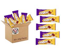 Cadbury Snack Shortcake Chocolate Biscuits, Pack of 36 x 40g