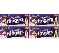 Cadbury Snowy Fingers White & Milk Chocolate Covered Biscuit Sticks, 115 g