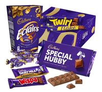 Cadbury "Special Hubby" Chocolate Gift - Full Size Cadbury Chocolate Bars including Flake, Caramel, Twirl, Dairy Milk and More. Valentine's Gift for Husband