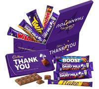 Cadbury "Thank You" Chocolate Treasure Box. 10 Full Size Chocolate Bars Including Dairy Milk, Crunchie, Caramel, Flake, Twirl & More!