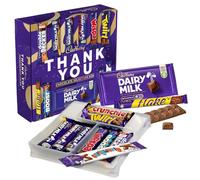Cadbury "Thank You" Double Layered Chocolate Selection Box. Includes 11 Full-Sized Bars; Dairy Milk, Flake, Cruchie, Twirl, Double Decker and more!
