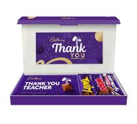 Cadbury Thank You Teacher Letterbox Chocolate Gift 308g | Includes Dairy Milk 180g, Twirl, Wispa & More, Letterbox Friendly, 4 Bars Included, Postage Included