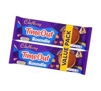 Cadbury Time Out Roundie Milk Chocolate Biscuits 300g - Crispy Wafer Biscuit with Chocolate-Covered Layers, Indulgent Snack & Sweet Treat, Great for Parties (2x150g)
