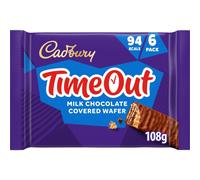 Cadbury Timeout Milk Chocolate Covered Wafer, Crispy Wafer Covered in Smooth Mil