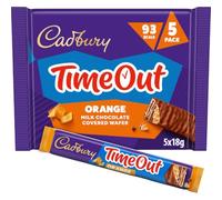 Cadbury Timeout Orange, Multipack 5 Bars x 18 g, 90 g Total (Pack of 1)