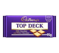 Cadburys Top Deck Milk Chocolate and White Chocolate 95g