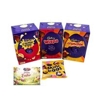 Cadbury Trio Easter Egg Collection, Creme Egg, Wispa and Crunchie, with Mini Eggs Pouch