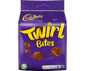Cadbury Twirl Bites Chocolate Share Bag, Swirls & Twirls of Smooth Milk Chocolate, 109 g (Pack of 1)