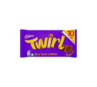 Cadbury Twirl Chocolate Bar 10 Pack Multipack 215g (Pack of 2)