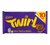 Cadbury Twirl Chocolate Bar Multipack, Classic Creamy Taste, 10 x 21.5 g Bars (Pack of 1)