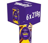 Cadbury Twirl Chocolate Easter Egg, Includes 1 Extra Large Chocolate Shell and 2 Twirl Bars, Gift for Easter, 218 g (Pack of 6)