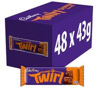 Cadbury Twirl Orange Chocolate Bar 43g (Pack of 48)