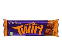Cadbury Twirl Orange Chocolate Bar 43g - Limited Edition, Two-Finger Twirl Enrobed in Dairy Milk Chocolate