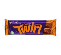 Cadbury Twirl Orange Chocolate Bar, The Classic Creamy Taste, 43 g (Pack of 48)