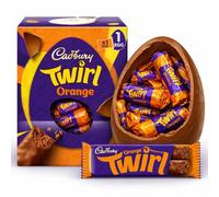 Cadbury Twirl Orange Flavoured Chocolate Easter Egg, Includes 1 Large Egg and 1 Twirl Bar, Gift for Easter Perfect For Easter Egg Hunt School Offices Kids & Adults