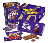 Cadbury "Well Done" Chocolate Gift - Full Size Cadbury Chocolate Bars including Flake, Caramel, Twirl, Dairy Milk and More. Congratulations, Graduation