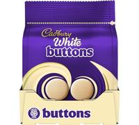 Cadbury White Buttons Chocolate Bag, Creamy Texture, 85g (Pack of 10 Bags)