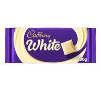 Cadbury White Chocolate Bar, Creamy White Chocolate Treat for Snacking, Sharing & Gifting 180 g
