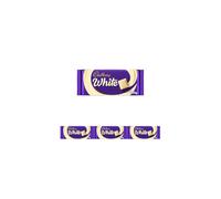 Cadbury White Chocolate Bar Creamy White Chocolate Treat for Snacking Sharing Gifting 180 g Pack of 4