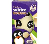 Cadbury White Chocolate Buttons Easter Egg, Includes White Chocolate Buttons Inside Egg, 98 g (Pack of 1)