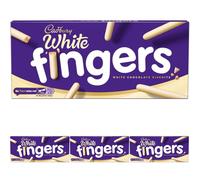 Cadbury White Chocolate Fingers Biscuits Crunchy Biscuits Covered in Smooth