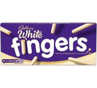 Cadbury White Chocolate Fingers Biscuits, Crunchy Biscuits Covered in Smooth White Chocolate, 114 g (Pack of 1)
