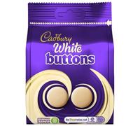 Cadbury White Giant Chocolate Buttons Bag, Creamy White Chocolate Buttons, 110 g (Pack of 1)