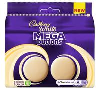 Cadbury White Mega Buttons, White Chocolate Share Pouch 192 g (Pack of 1)