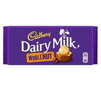 Cadbury Whole Nut Chocolate 2 x 200 g - Delicious Creamy Milk Chocolate with Whole Hazelnut Pieces - Delicious Candy with a Full-Bodied Taste - Whole Nuts