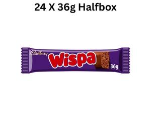 Cadbury Wispa Chocolate Bar 24 X 36g/Half case/Yummy/Birthday party/Snack Treat