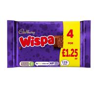Cadbury Wispa Chocolate Bar 4 Pack 94.8g (Pack of 11)