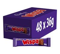 Cadbury Wispa Chocolate Bar, Velvety Bubbly Texture, 36 g (Box of 48)