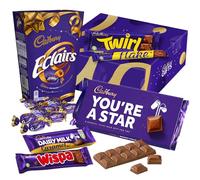 Cadbury You're a Star Chocolate Gift Box - Birthday, Thank you, Congratulations or Just Because gift. Including Cadbury Dairy Milk, Flake, Wispa, Twirl, Caramel and Eclairs!