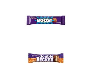 Cadbury's Boost & Double Decker Chocolate Bars pack of 48 (24 Each Bar)