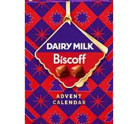 Cadburys Dairy Milk Biscoff Chocolate Advent Calendar 236g with a Thank You Sticker by Soolar- Countdown to Christmas with 24 Delicious Chocolate-