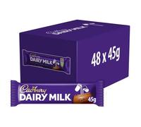 Cadbury's Dairy Milk Chocolate Standard Bars 45g Full Box of 48