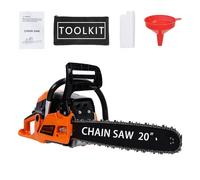 cadciehe 20 Inch Gas Chainsaw, 58CC Gasolines Powered Chain Saw 2-Stroke Gas Powered Chainsaw, Handheld Cordless Chainsaw, High-Power Logging Saw for Wood Cutting and Tree Trimming Orange