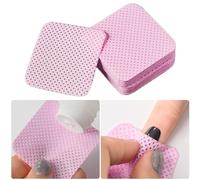 cadciehe 540Pcs Lint Free Nail Wipe Absorbent Eyelash Extension Glue Nail Art Gel Polish Removal Square Fabric Cleaning Cloth Pink