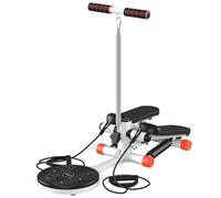 cadciehe Home Multi-Function Mini Stepper, Exercise Stepper Machine 330lb Capacity with Adjustable Twist Table, LCD Monitor, Mini Stair Steppers with Handle Bar, Double Person Stair Stepper Machine D