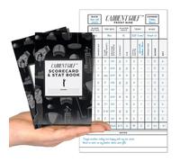 CADDENT GOLF Scorecard Book and Golf Stats Book (2-Pack) - Golf Log Book - USGA Golf Score Book - New Golf Score Card for 2025 - Vintage Black Soft Cover - Golf Round Log Book Proudly Made in USA