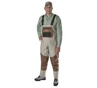 CADDIS Men's Attractive 2-Tone Tauped Deluxe Breathable Stocking Foot Wader(DOES NOT INCLUDE BOOTS)