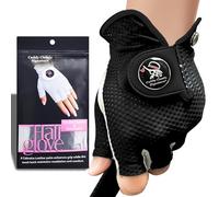 Caddy Classic Ladies Golf Glove | Half Finger Mesh Design for High Breathability | Premium Leather Construction for Comfortable Fit | Includes Stylish Magnetic Ball Marker